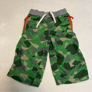 Mini Boden Adventure Shorts Green Camo Print Sz 9